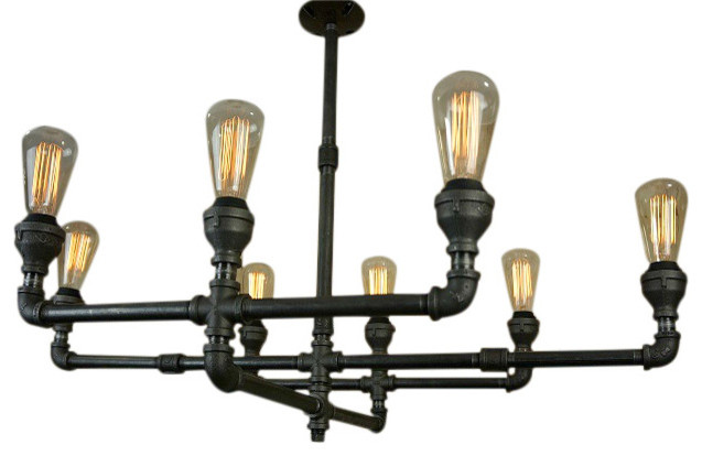 Edison Antique-Style 8-Light Iron Chandelier