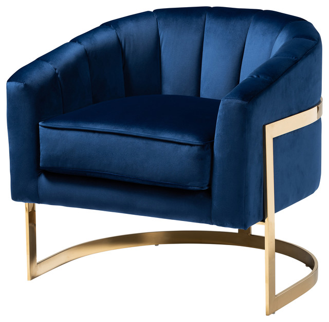 navy velvet and gold chair