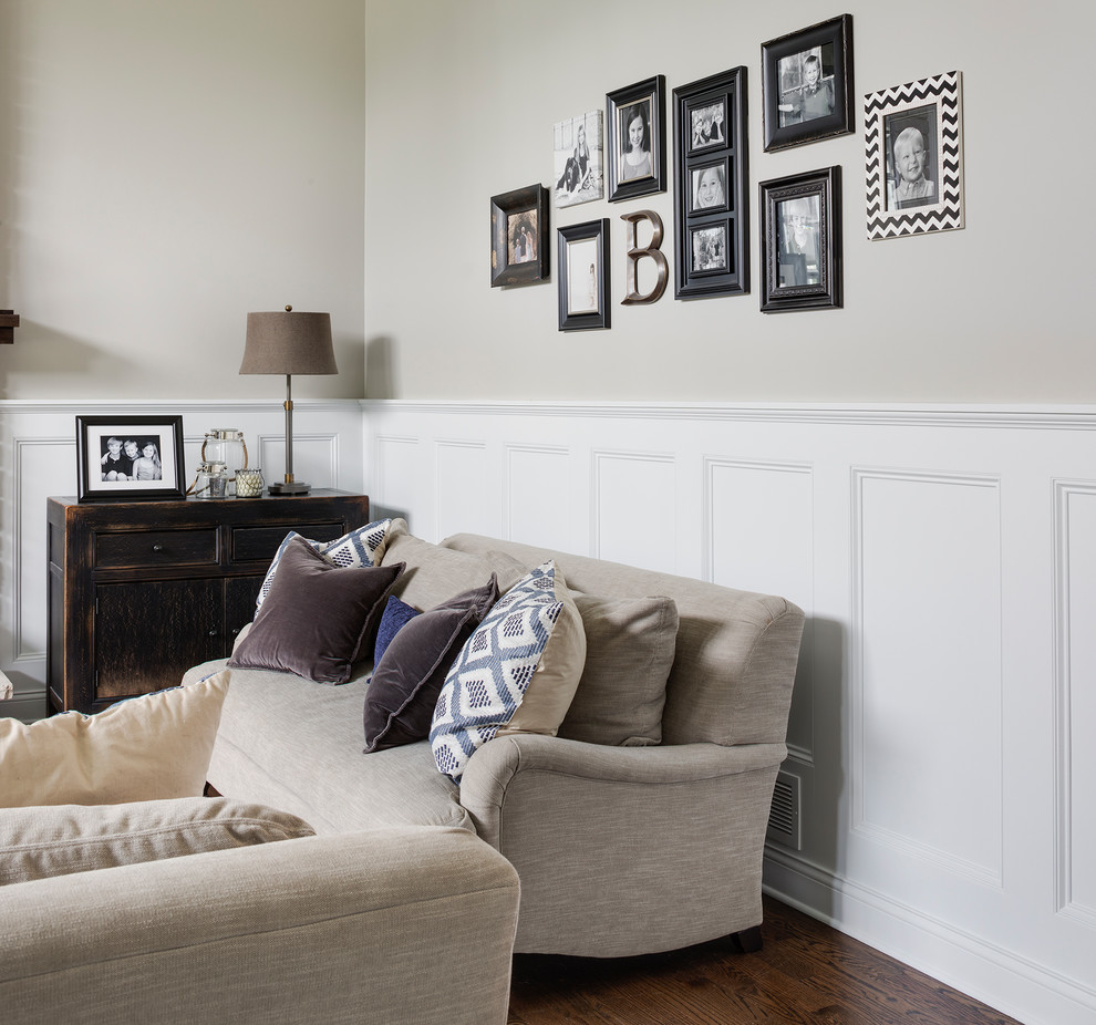 Transitional home design photo in Chicago