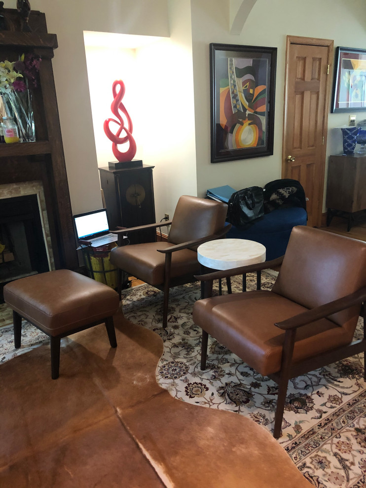 Throws for leather chairs and ottoman