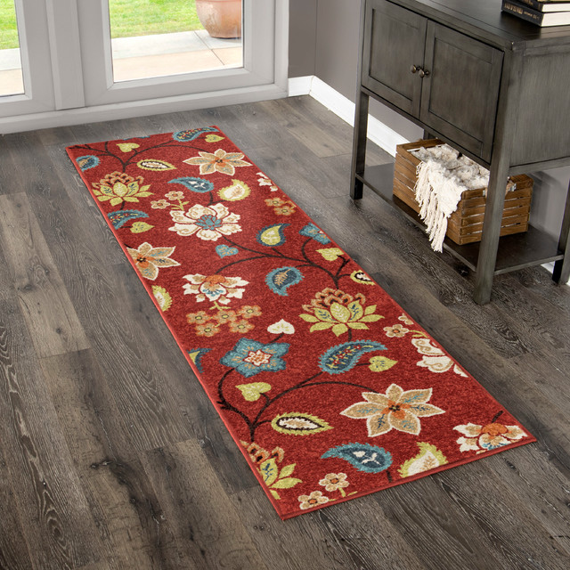 Orian Veranda Indoor/Outdoor Garden Chintz Area Rug Contemporary