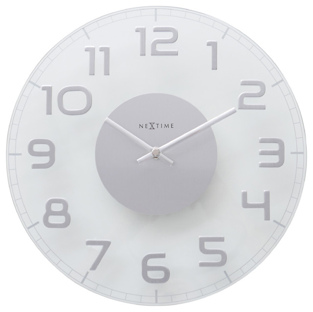 NeXtime Classy Transparent Wall Clock Contemporary Wall Clocks by