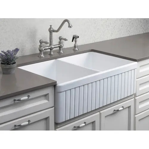 Biscuit Fireclay Farmhouse Sink