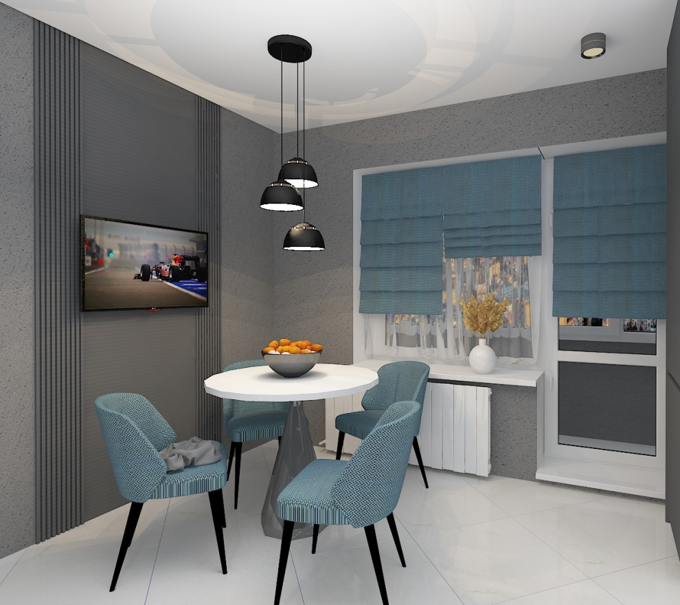 Однокомнатная квартира в серых тонах