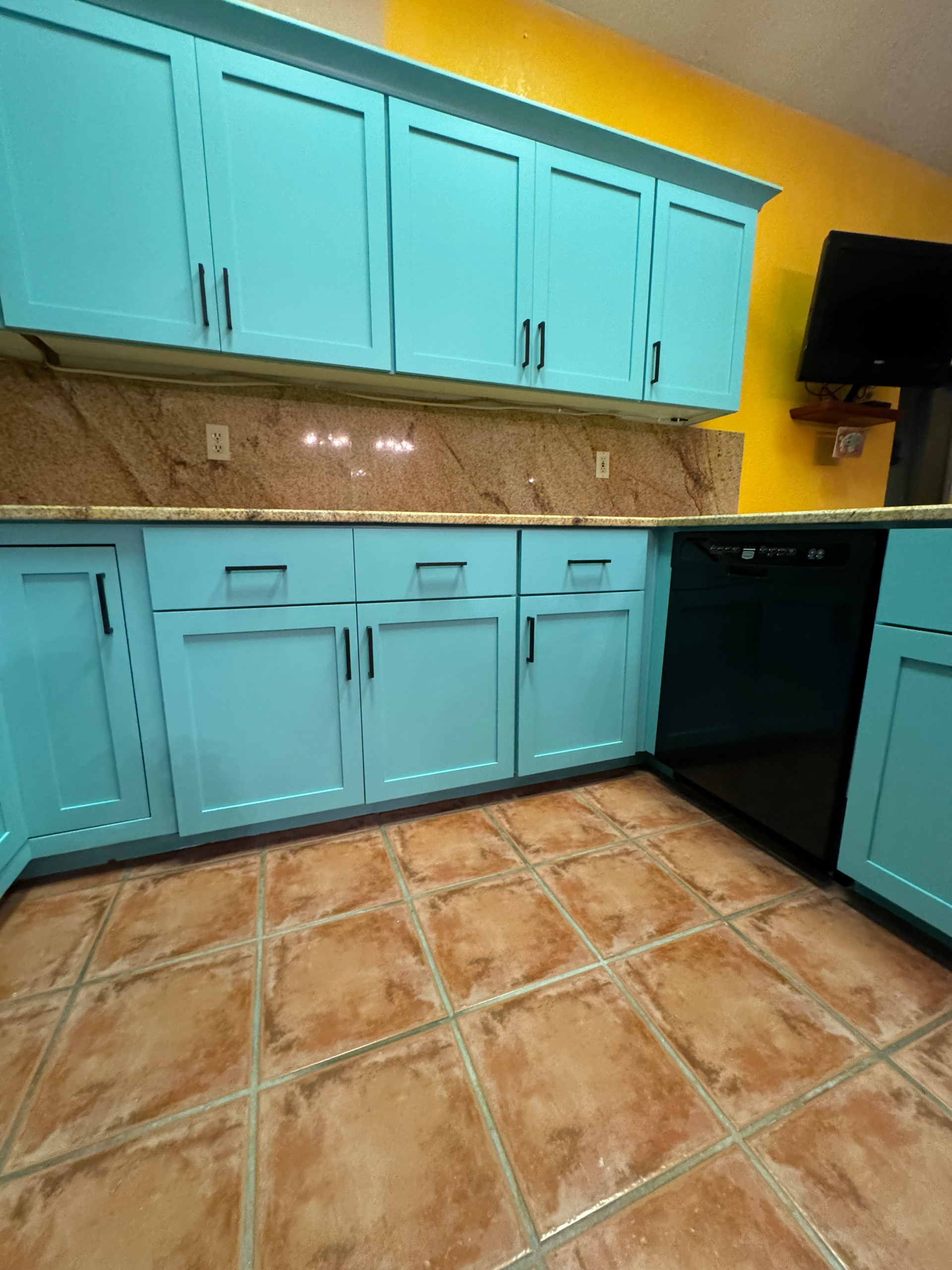 Teal Kitchen Cabinet Paint