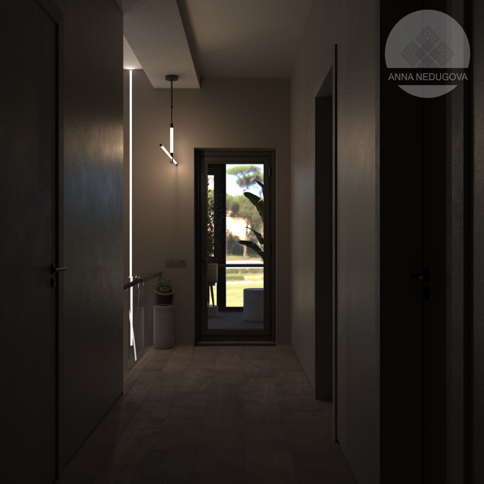 Дизайн проект загородного дома, д. Жаворонки, Московская область.