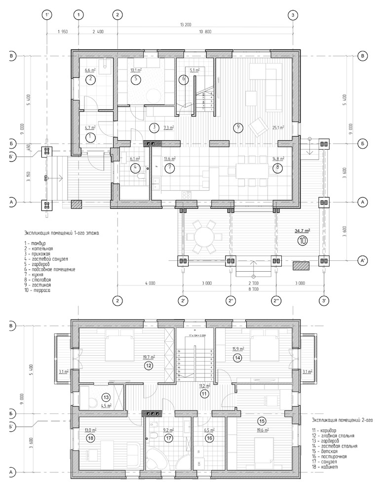 Индивидуальный жилой дом с баней и гаражом в деревне Труфаново