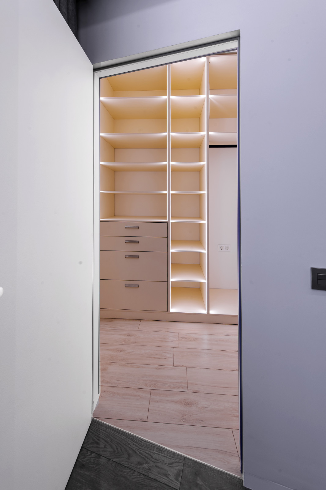 Гардеробная. Дизайн проект квартиры на Петровском острове