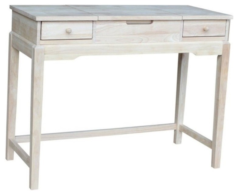 International Concepts Home Accents Unfinished Solid Wood Vanity Table