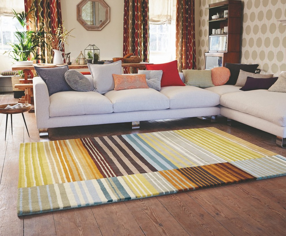 Фото ярких современных ковров в интерьере