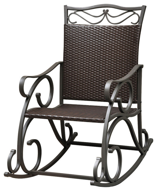 Valencia Resin Wicker/Steel Rocker Mediterranean Outdoor Rocking