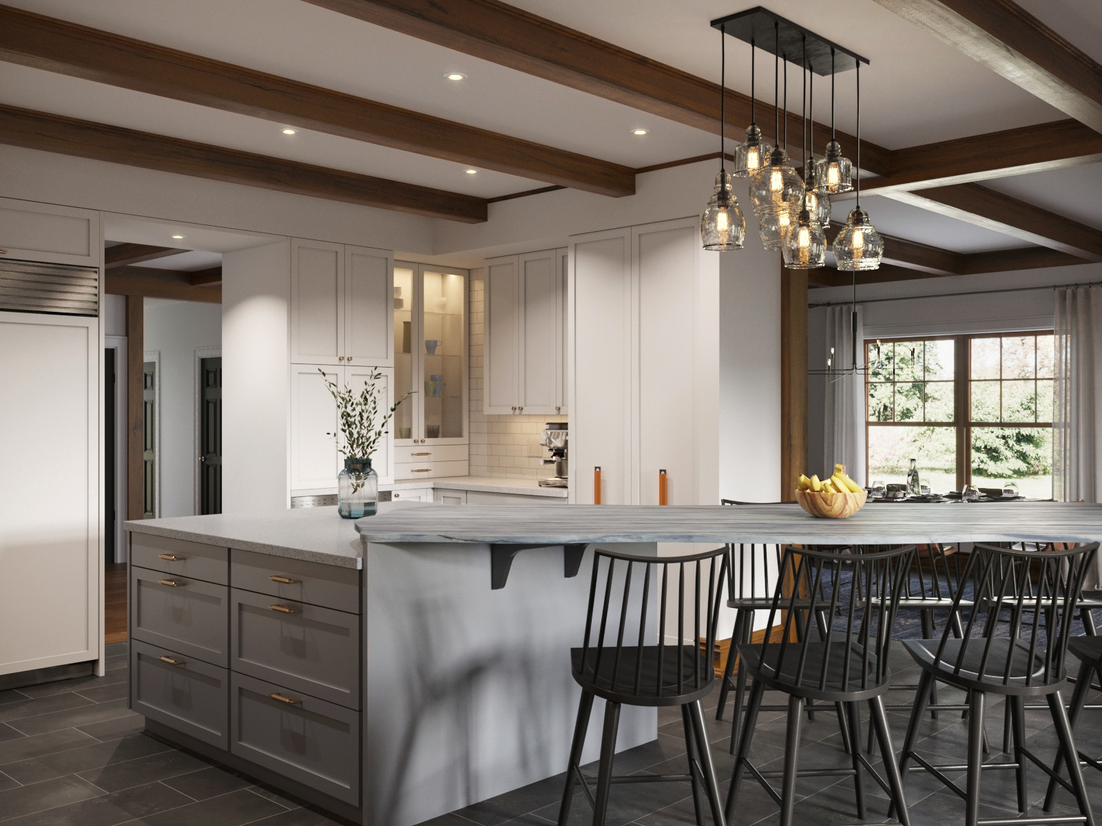 Apex NC  Farmhouse - Kitchen Rendering