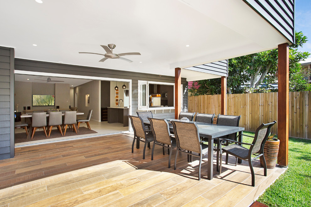 This is an example of a traditional patio in Brisbane.
