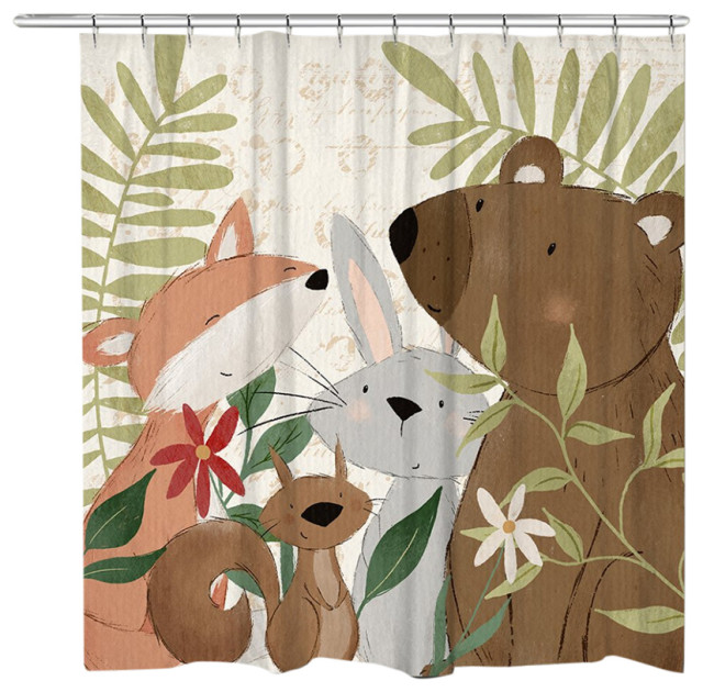 Forest Family Shower Curtain Contemporary Shower Curtains by Laural Home Houzz