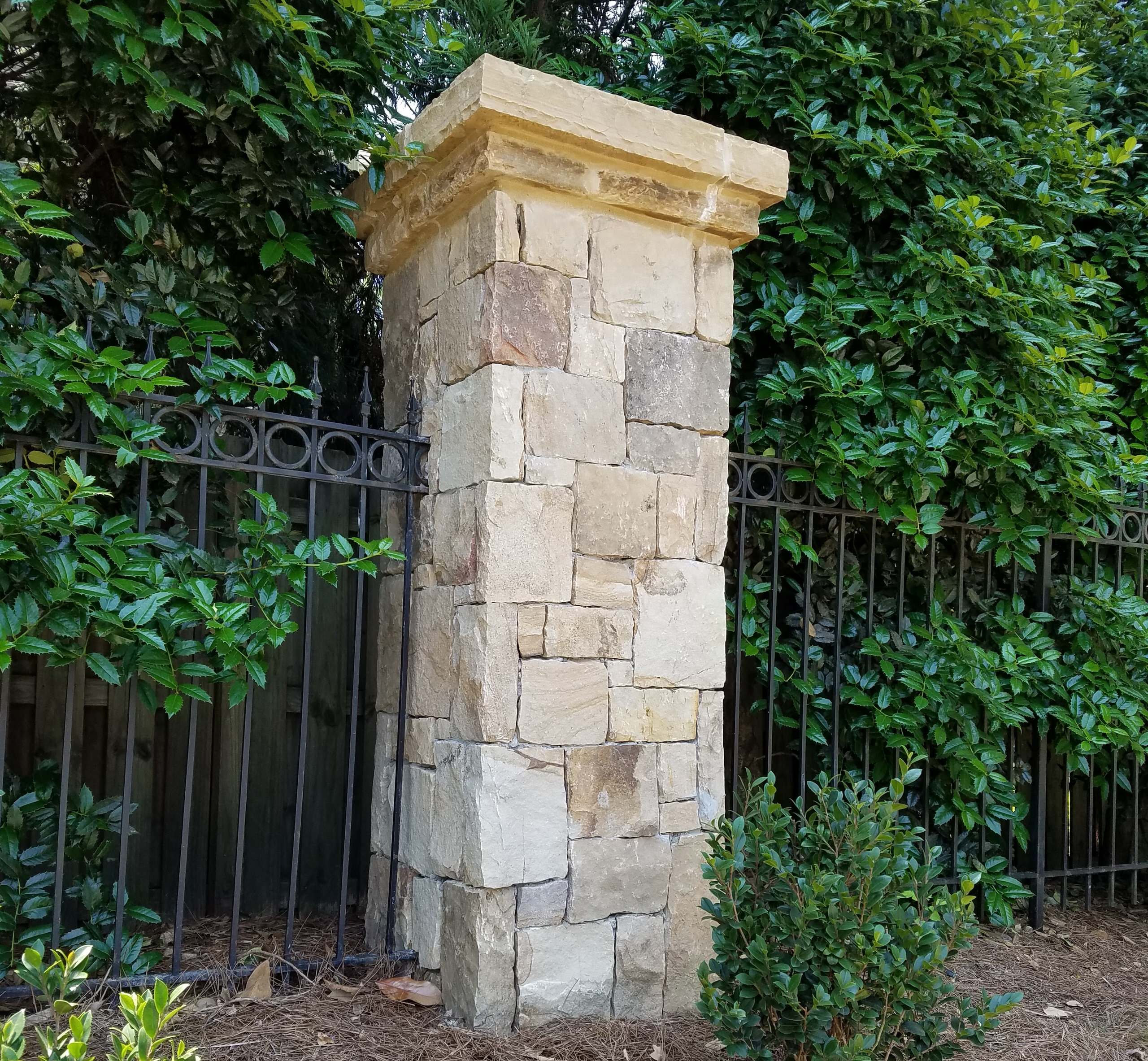 Stone fence column