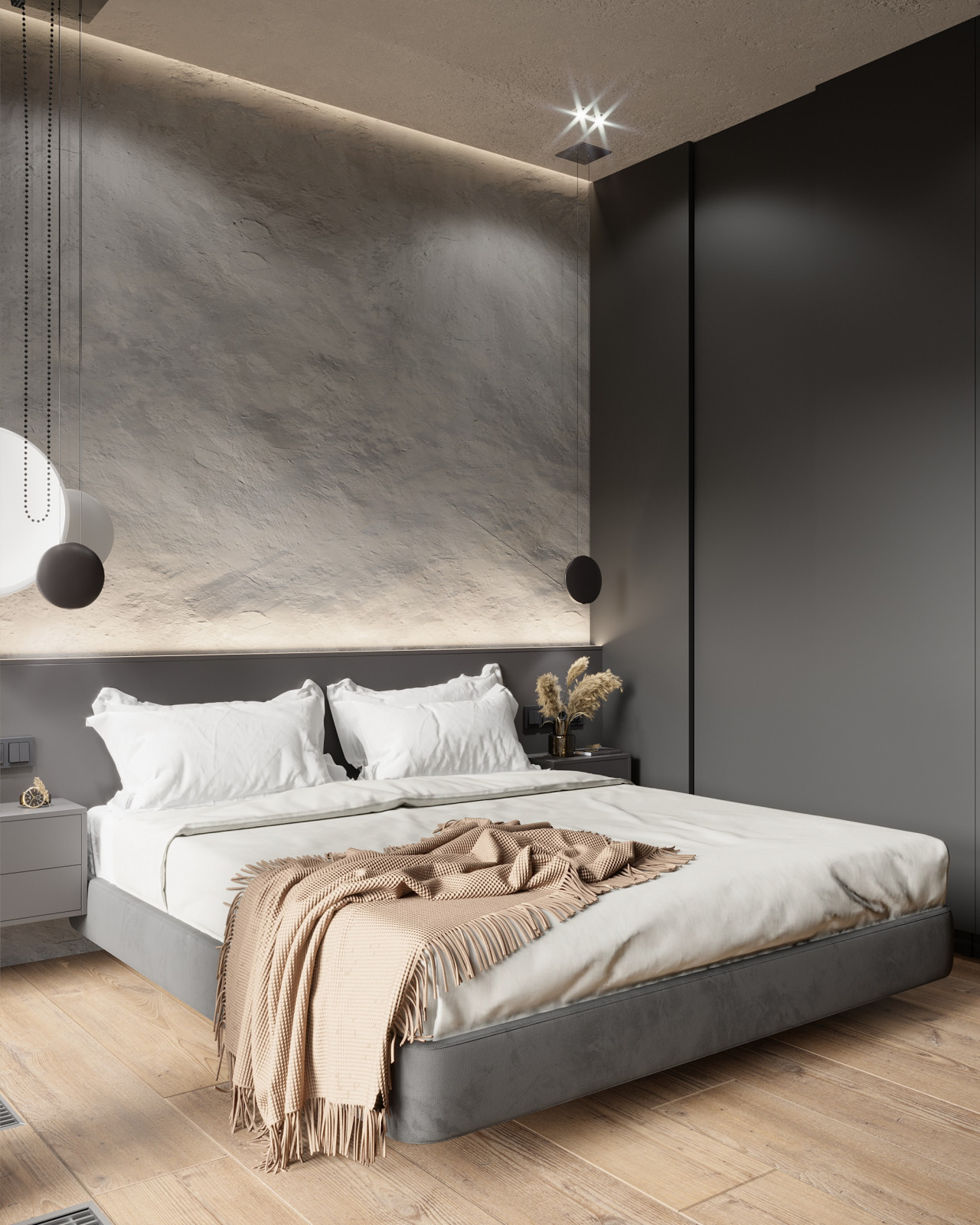 Брутальная квартира с элементами минимализма 65