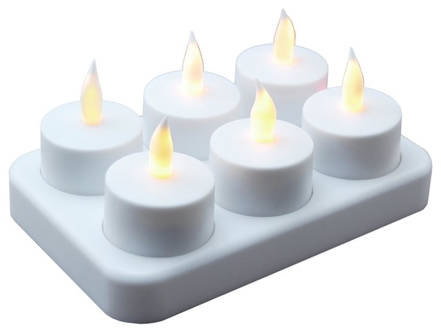 New Flickering WHITE 10 Flicker Light Flameless LED Tealight Tea Candles 