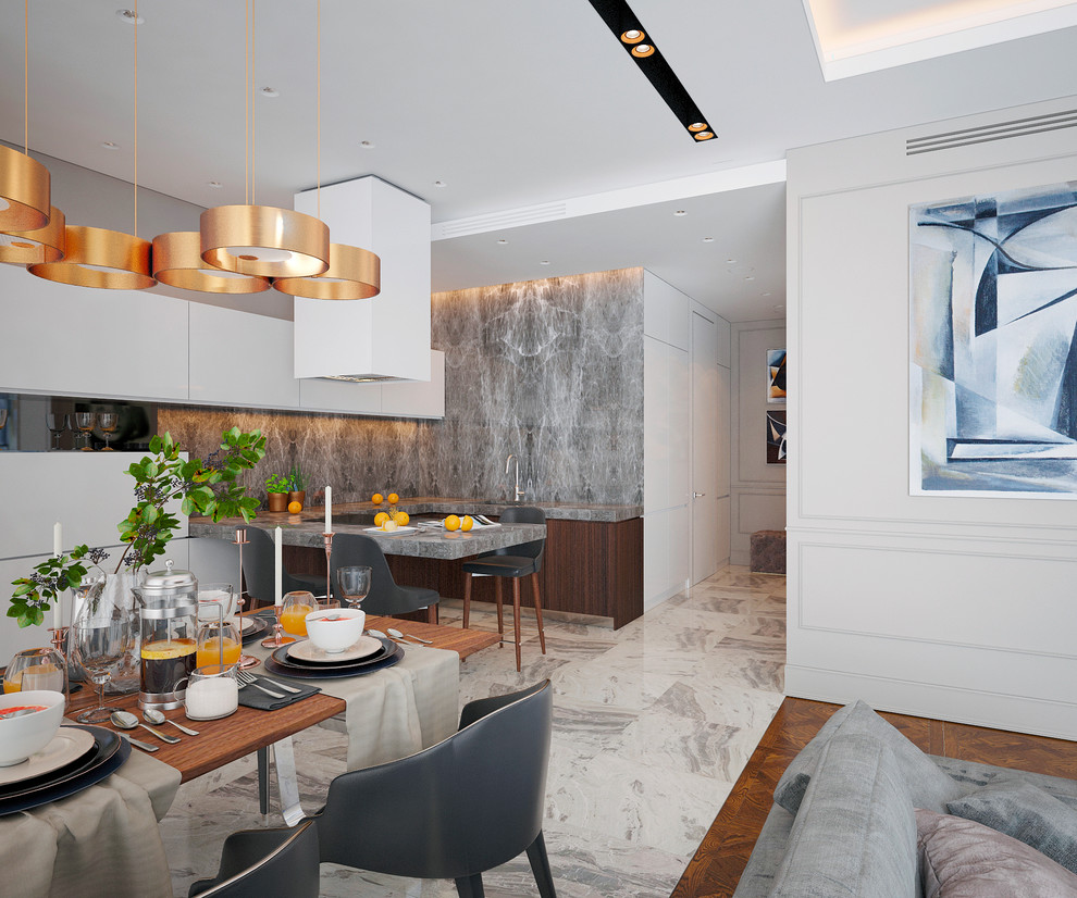 Ред  Сайд - 87 кв.м. современный стиль и темные акценты