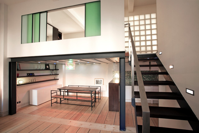 Loft Paris 18eme contemporary-dining-room