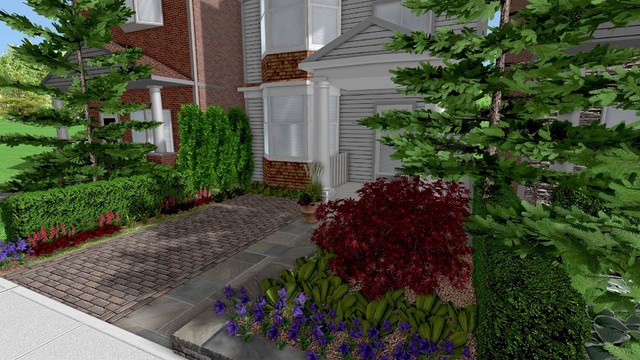Eclectic Landscape Toronto Front Yard Parking Pad Makeover 1 eclectic-landscape