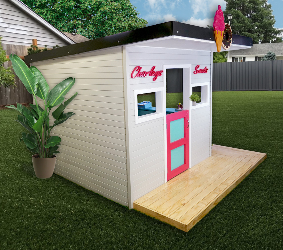 Design ideas for a mid-sized modern gender-neutral kids' playroom in Sydney.