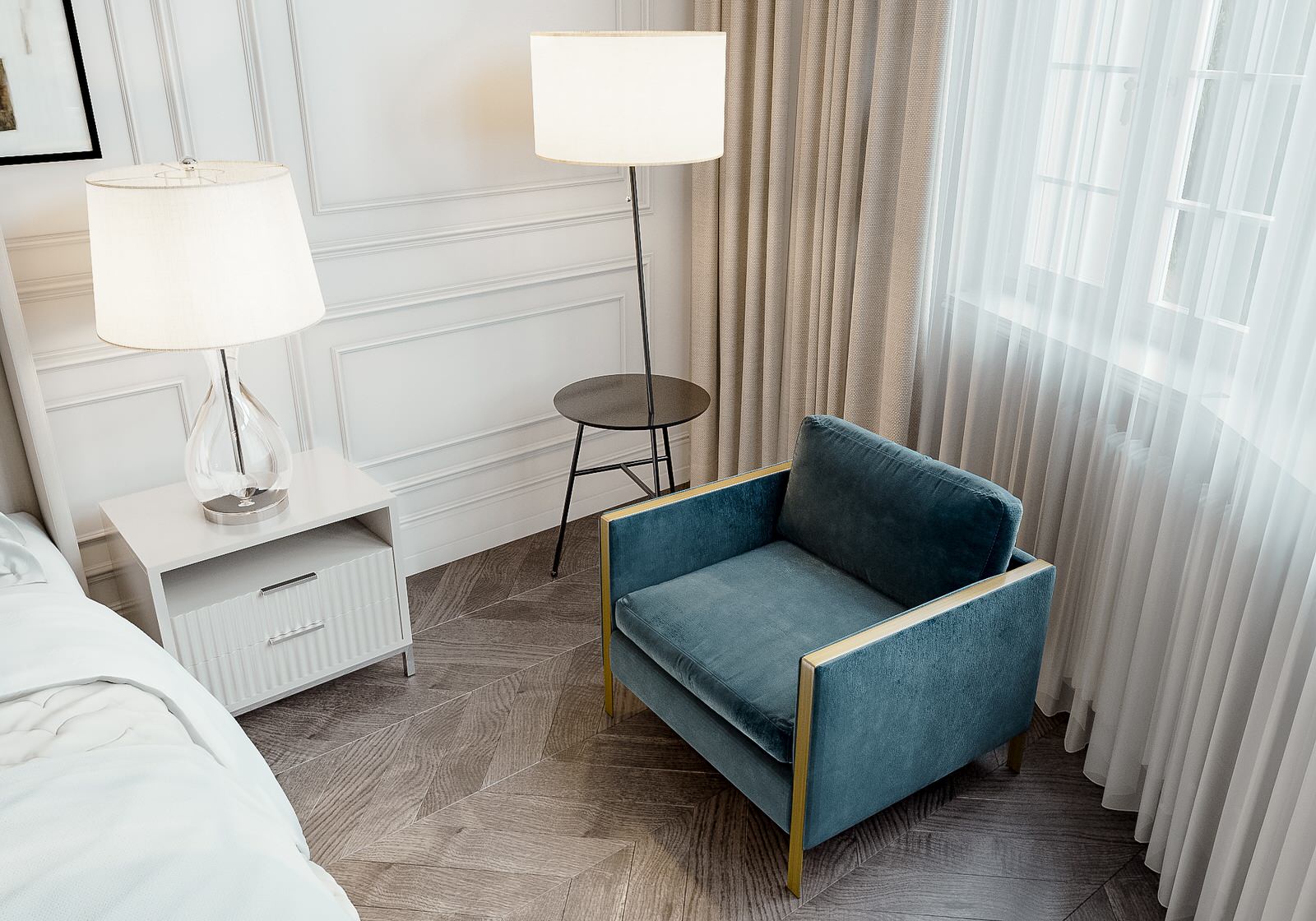 Светлая квартира в стиле неоклассика