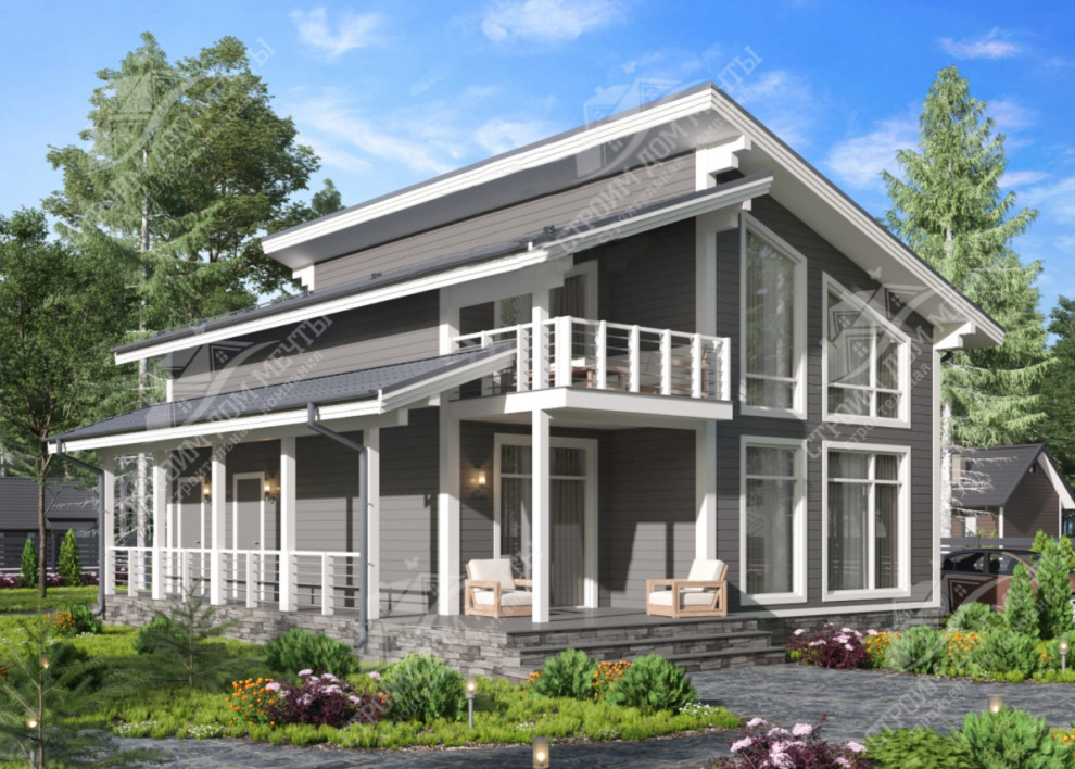 Дом 11,15х10,15 м, в 2 этажа