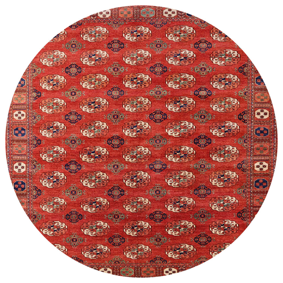 Ahgly Company Indoor Round Mid-Century Modern Area Rugs, 5' Round