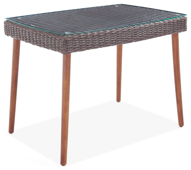 Athens AllWeather Wicker Outdoor 26"H Cocktail Table Tropical