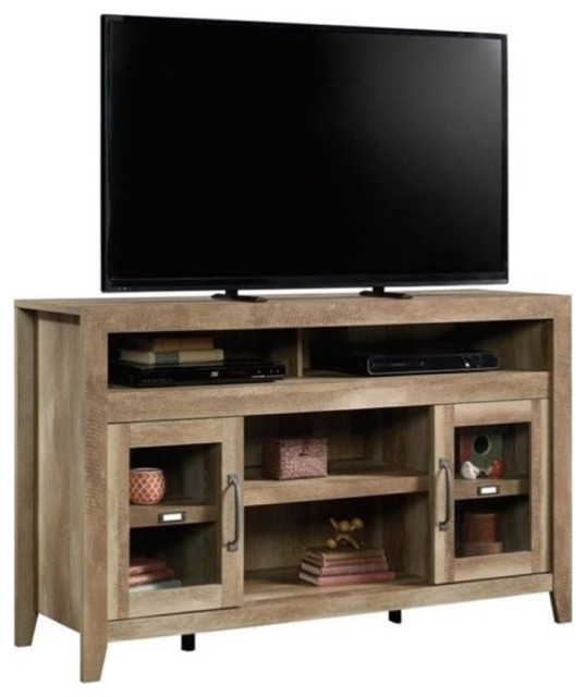 Pemberly Row 59" TV Stand in Grand Walnut Farmhouse Entertainment