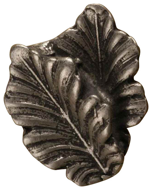 Fancy Double Oak Leaf Knob Set Of 10 Tropical Cabinet And