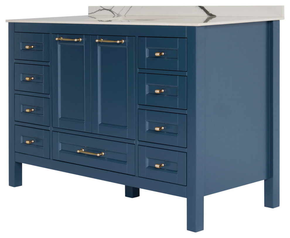 48 inch Navy Blue Single Sink Vanity - Bathroom - DC Metro - by ...