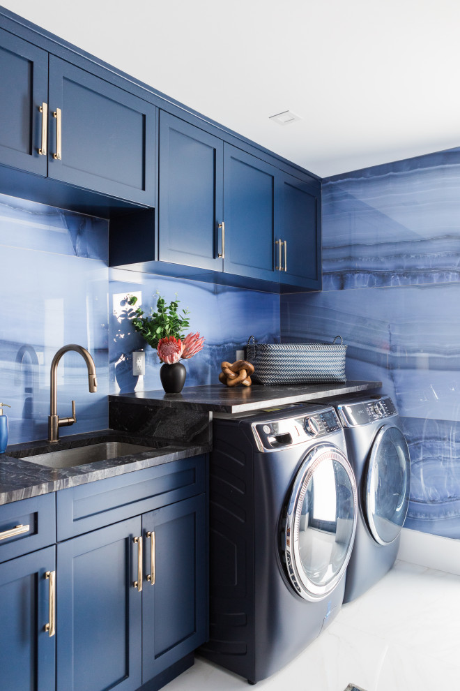 Blue Laundry - Transitional - Laundry Room - Miami - by CAME Designs ...