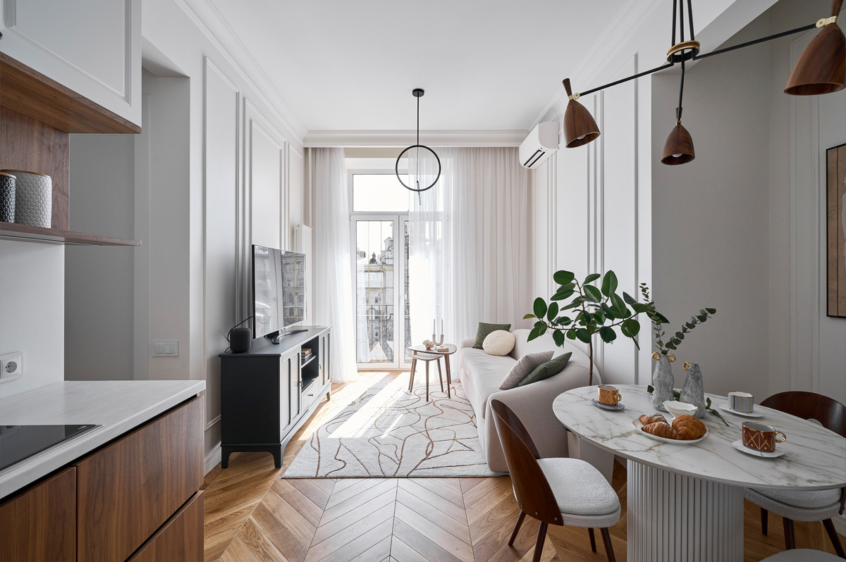 Дизайн  квартиры в стиле Mid-century