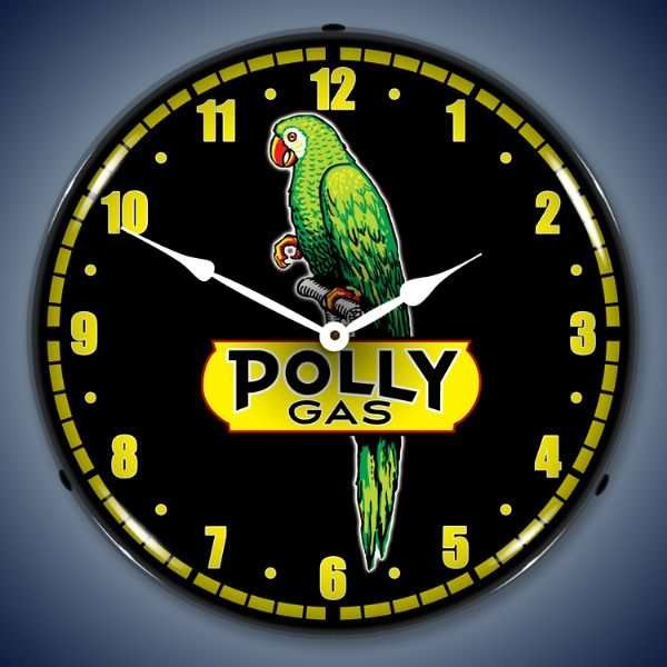 Polly Gas Lighted Wall Clock 14 x 14 Inches
