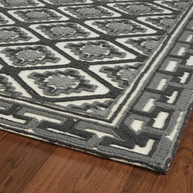 Kaleen IndoorOutdoor Midcentury Modern Ayrlies Garden Graphite Area