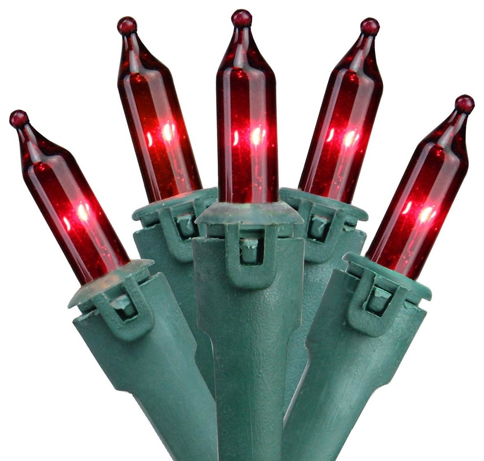 Set of 100 Commercial Grade Mini Christmas Lights Spacing, Wire, 4.5