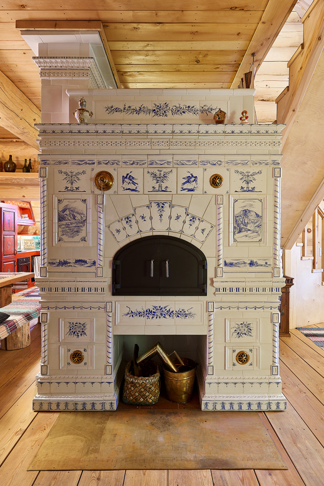 Интерьер деревянного дома в русском стиле