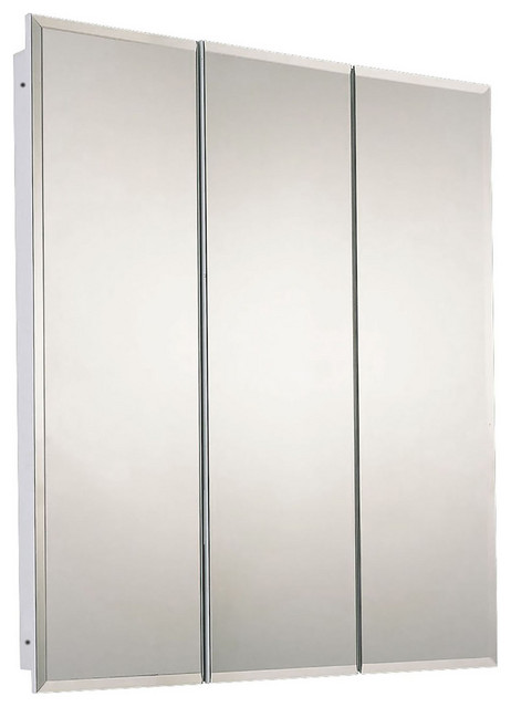 Tri-View Series Medicine Cabinet, 30"x36", Beveled Edge