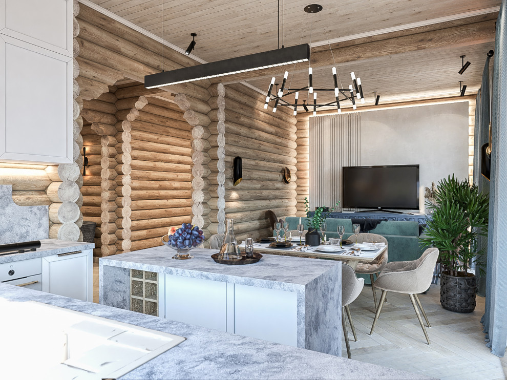 Деревянный дом. Круглый оцилиндрованный брус