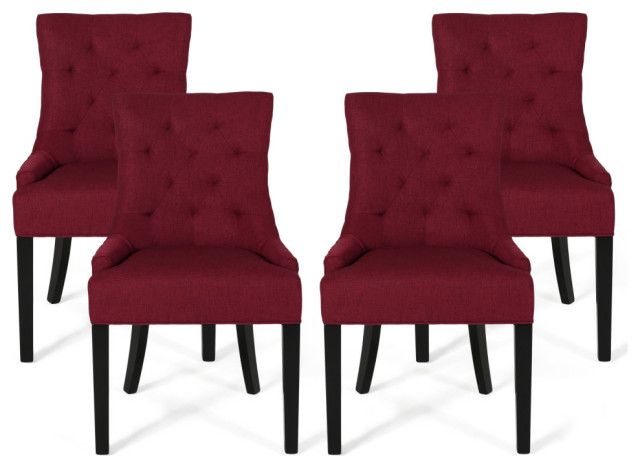 Maximo Tufted Dining Chairs, Set of 4 - Contemporary - Dining Chairs - by  GDFStudio | Houzz