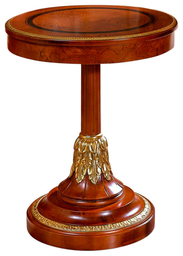 Solid Wood Round End Table Victorian Side Tables And End Tables by Infinity Furniture Houzz