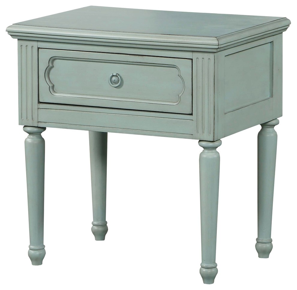 Morre Nightstand, Antique Teal
