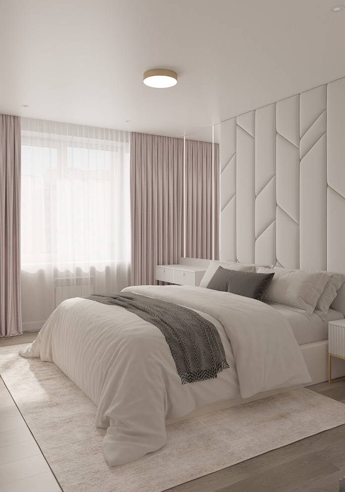 Светлая спальня для семейной пары