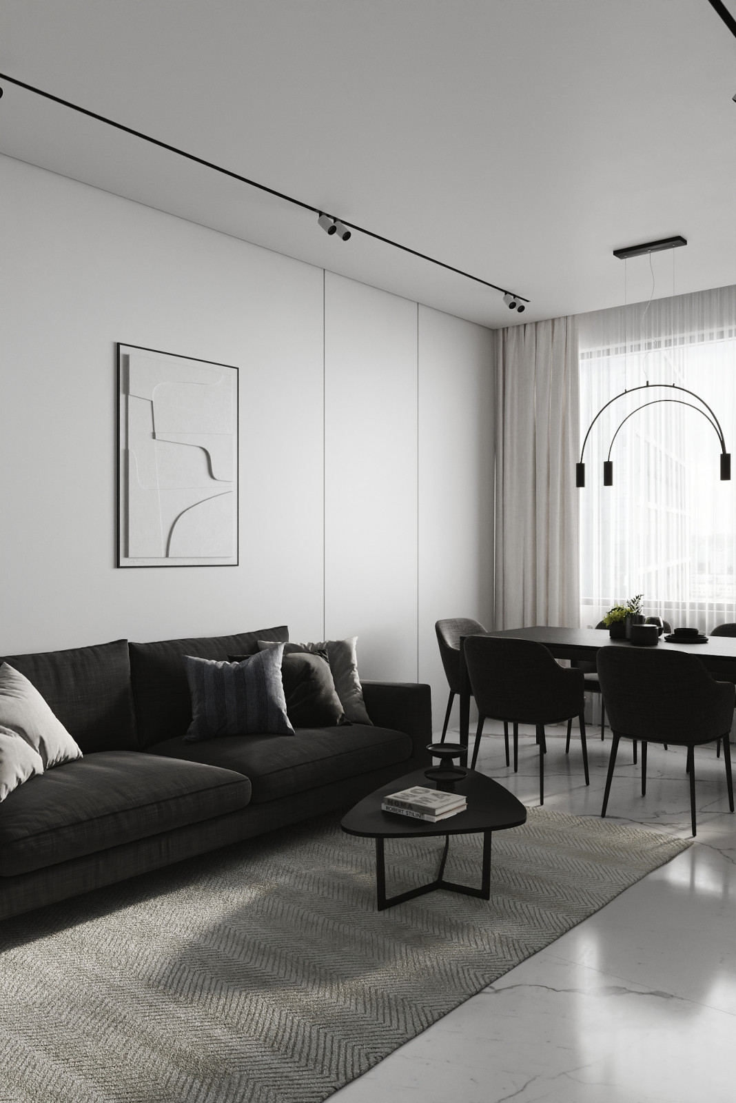 Дизайн интерьера квартиры в современном стиле в ЖК Небо