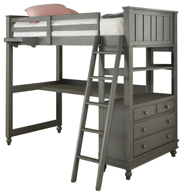 Rosebery Kids Full Loft Bed With Desk, Bunk Bed Bunk Beds With Desk