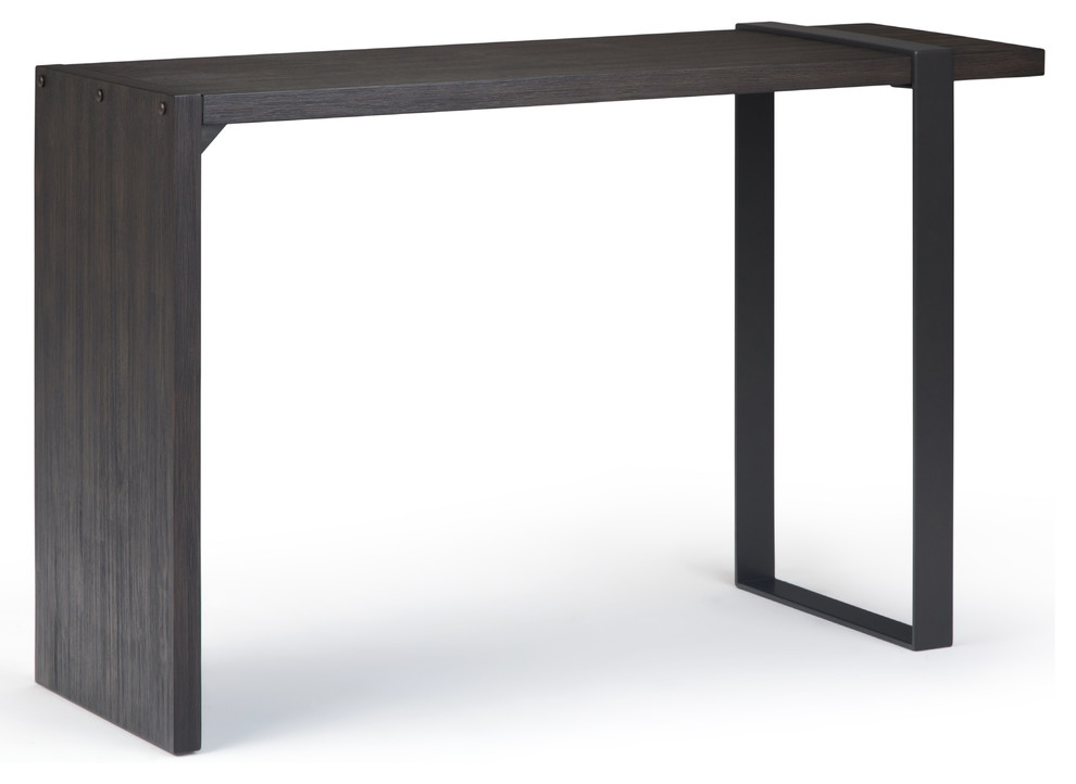 Montgomery Solid Acacia Wood and Metal 48" Industrial Console Table
