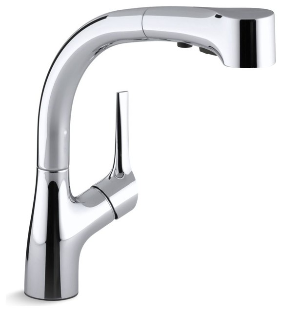 Kohler Elate Pullout Kitchen Faucet Transitional Faucets Kohler Elate Pullout Kitchen Faucet Polished Chrome Transitional Faucets