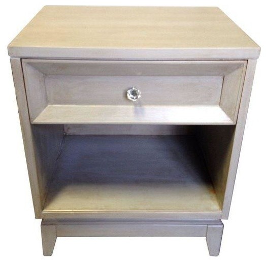 Used French Gray Painted Distressed Nightstand