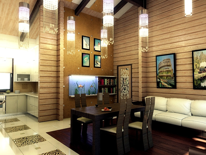 Проект интерьеров дома из бруса